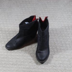 Mossimo Size 8 Black 3.5" Heel Ankle Boots